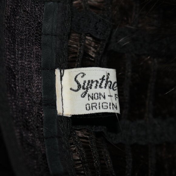 Synthetic Fiber Short Straight Brown W/Highlights Bob Wig With Bangs - Picture 7 of 11